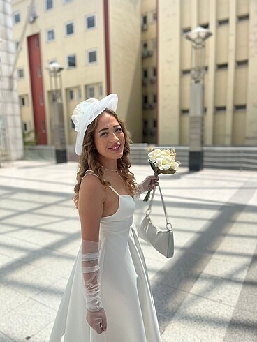 s Beden beyaz Renk Nikah Elbisesi