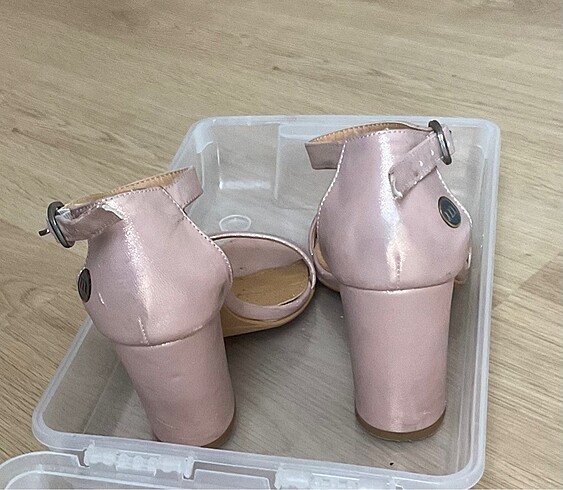 37 Beden pembe Renk Mammamia simli pembe topuklu ayakkabı