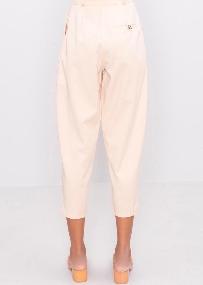 Bej balon/havuç model pantolon - Görsel 5