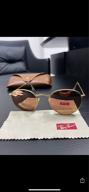 Beden altın Renk Ray Ban güneş gözlüğü