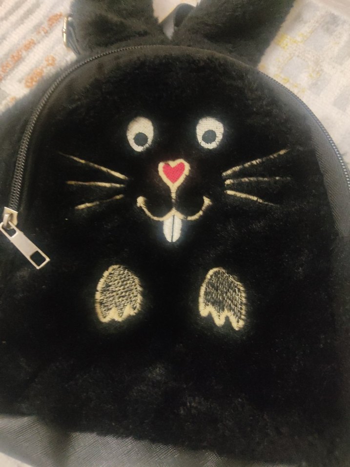 Siyah Kayışlı Gotik Sırt Çantası - Görsel 3