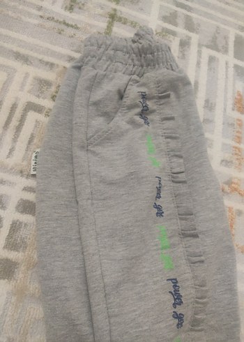 Gri Baskılı Bol Kesim Erkek Eşofman Altı - Görsel 3