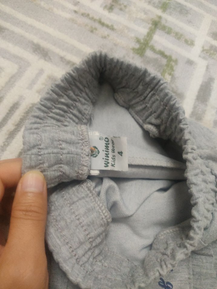 Gri Baskılı Bol Kesim Erkek Eşofman Altı - Görsel 2