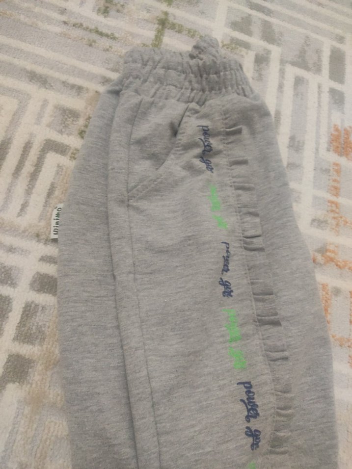 Gri Baskılı Bol Kesim Erkek Eşofman Altı - Görsel 3