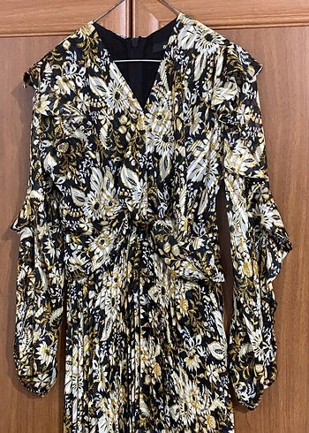 ADL uzun pileli elbise - Görsel 2