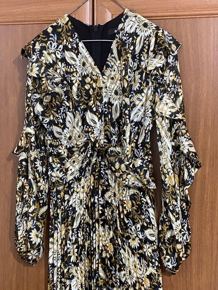 ADL uzun pileli elbise - Görsel 2