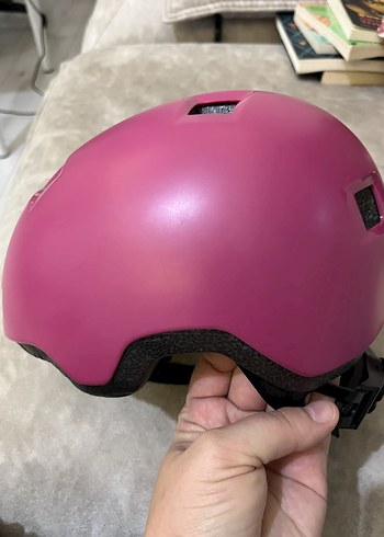 Pembe Biker Motosiklet Kaskı Velcro - Görsel 4