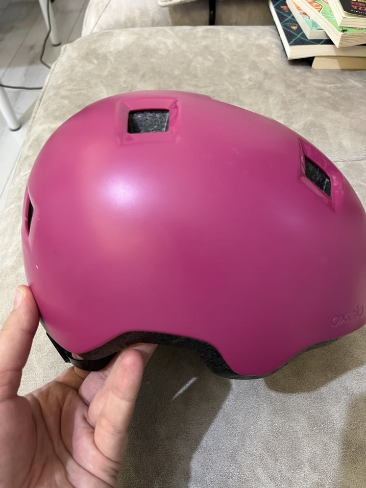 Pembe Biker Motosiklet Kaskı Velcro - Görsel 2