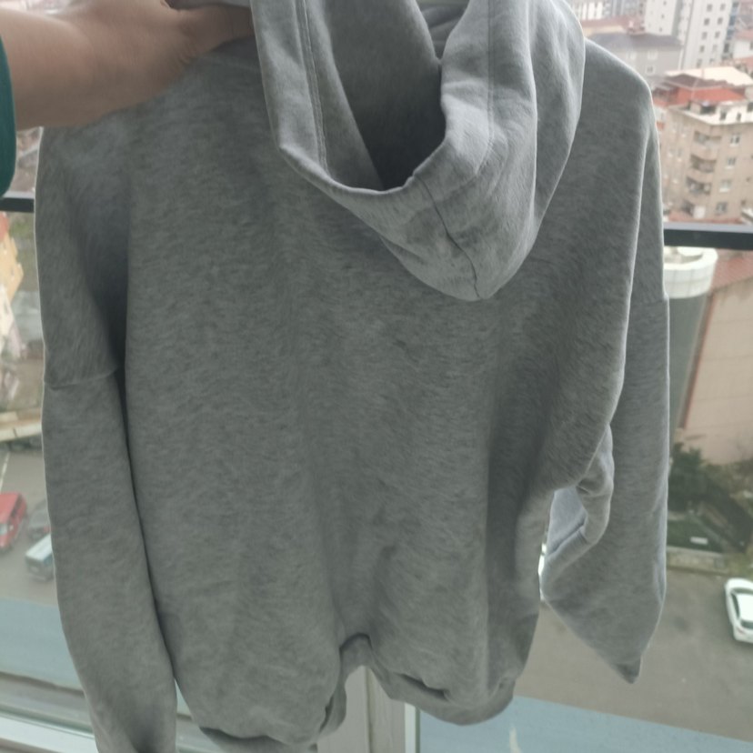 Gri Baskılı Kadın Sweatshirt - Görsel 3