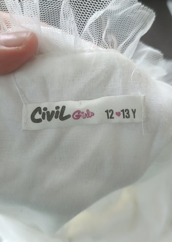 Uzun Beyaz Bohem Gelinlik kiz cocuk abiye 12 13 yas - Görsel 3