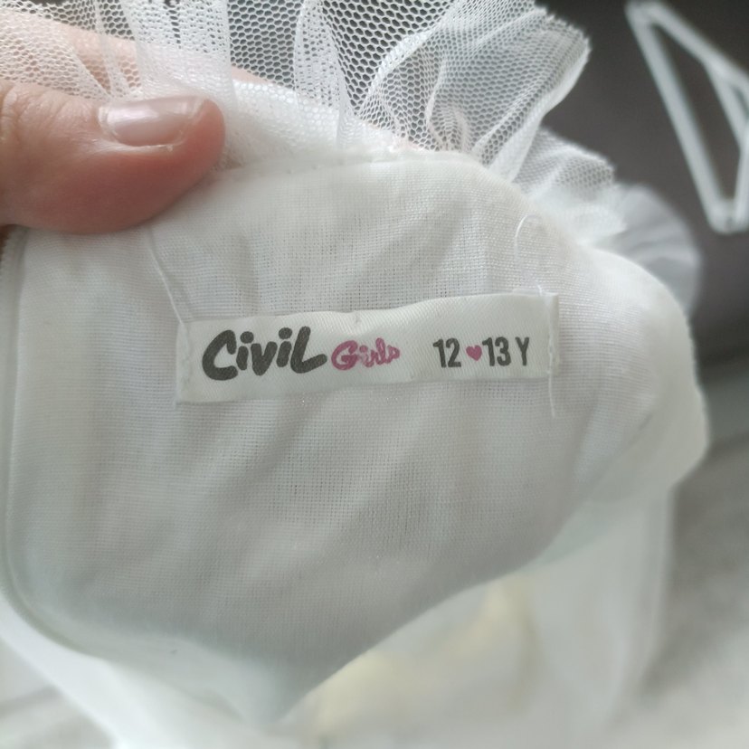 Uzun Beyaz Bohem Gelinlik kiz cocuk abiye 12 13 yas - Görsel 3