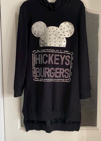 Siyah Uzun Kollu Payetli Sweatshirt