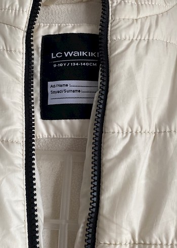 LC Waikiki Beyaz Fermuarlı çocuk Midi Mont