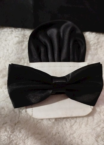 Siyah Minimalist Erkek Papyon Seti - Görsel 5