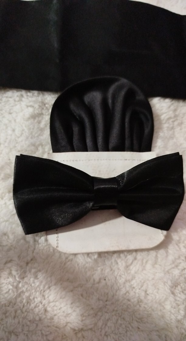 Siyah Minimalist Erkek Papyon Seti - Görsel 5