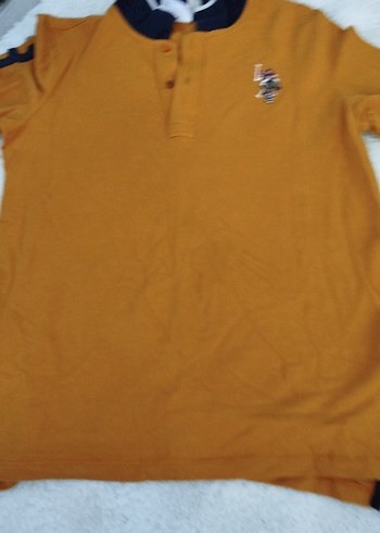 Erkek Sarı Düğmeli uzun Kollu Polo Tişört - Görsel 2