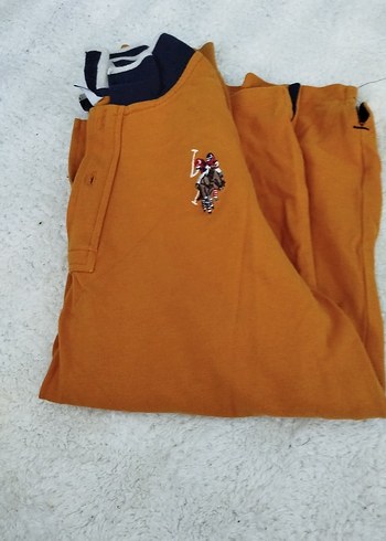 Erkek Sarı Düğmeli uzun Kollu Polo Tişört - Görsel 7