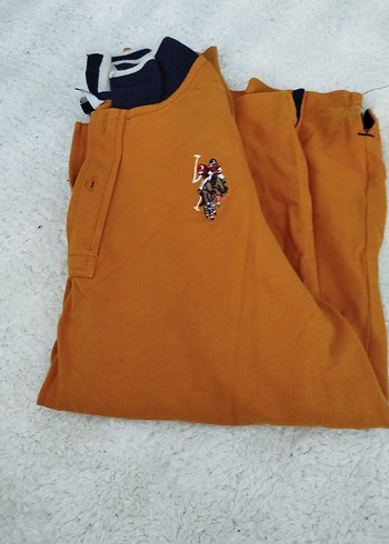 Erkek Sarı Düğmeli uzun Kollu Polo Tişört - Görsel 8