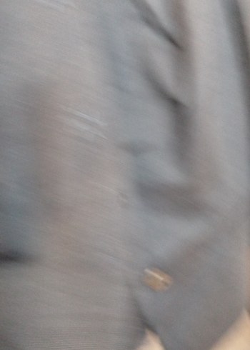 Gri Nakışlı Kadın Keten Blazer - Görsel 6