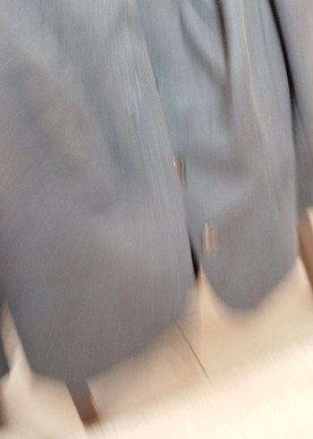 Gri Nakışlı Kadın Keten Blazer - Görsel 8