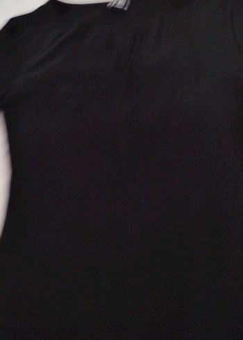 Siyah V Yaka Kadın Bluz - Görsel 2