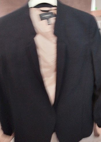 Siyah Düğmeli Kadın Ofis Blazeri - Görsel 3