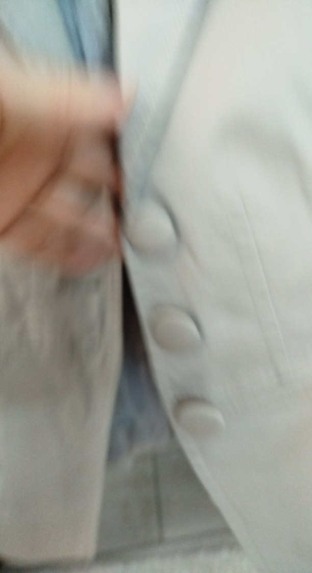 Düğmeli Bej Keten Kadın Blazer Ceket - Görsel 5