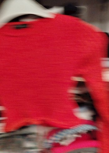 Kırmızı Uzun Kollu Triko Elbise - Görsel 3