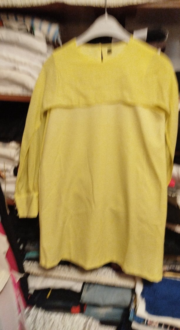Sarı Kadın Midi Tunik Drapeli36, 38,40 olur - Görsel 4