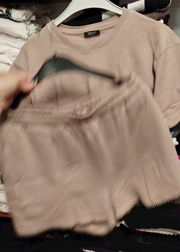 Kız Çocuk Bej Pamuklu Salaş Tişört - Görsel 4