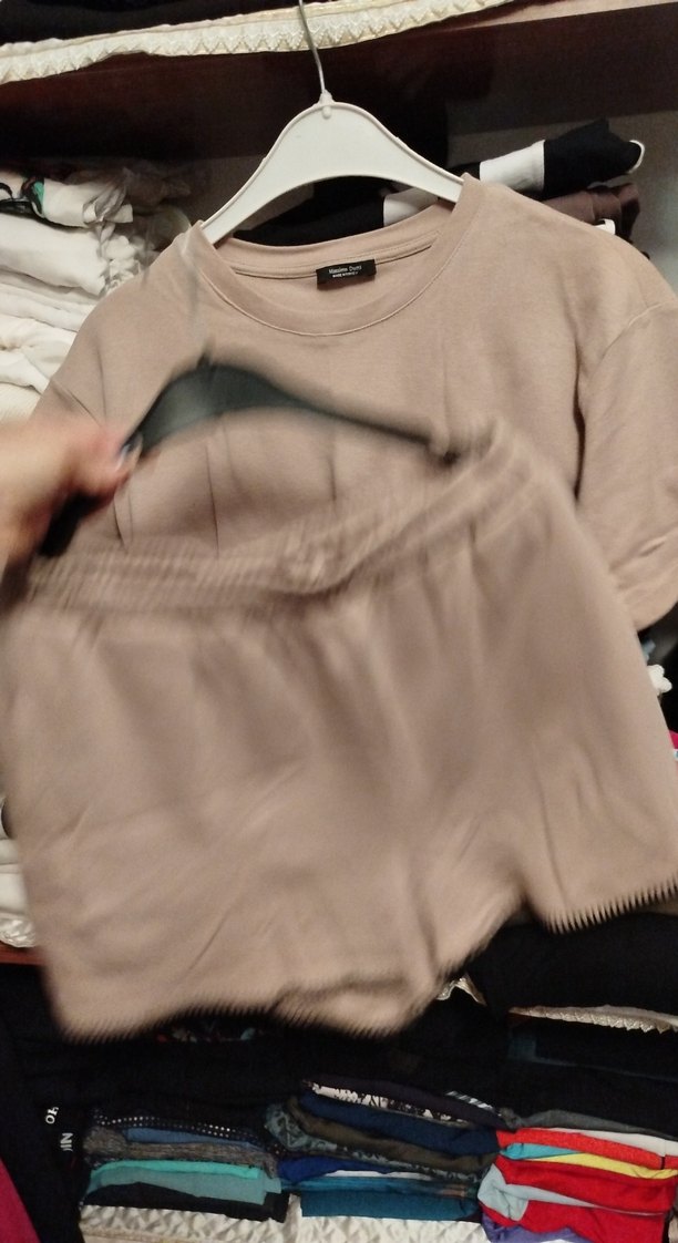 Kız Çocuk Bej Pamuklu Salaş Tişört - Görsel 4