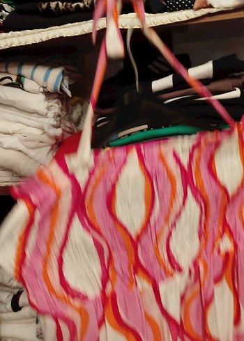 Renkli Bağlama Desenli Uzun Bohem Elbise - Görsel 4