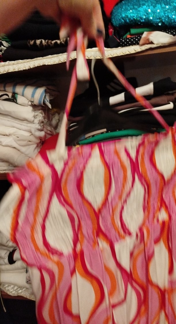 Renkli Bağlama Desenli Uzun Bohem Elbise - Görsel 4