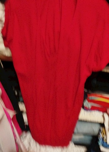 Kırmızı V Yakalı Tunik - Görsel 2