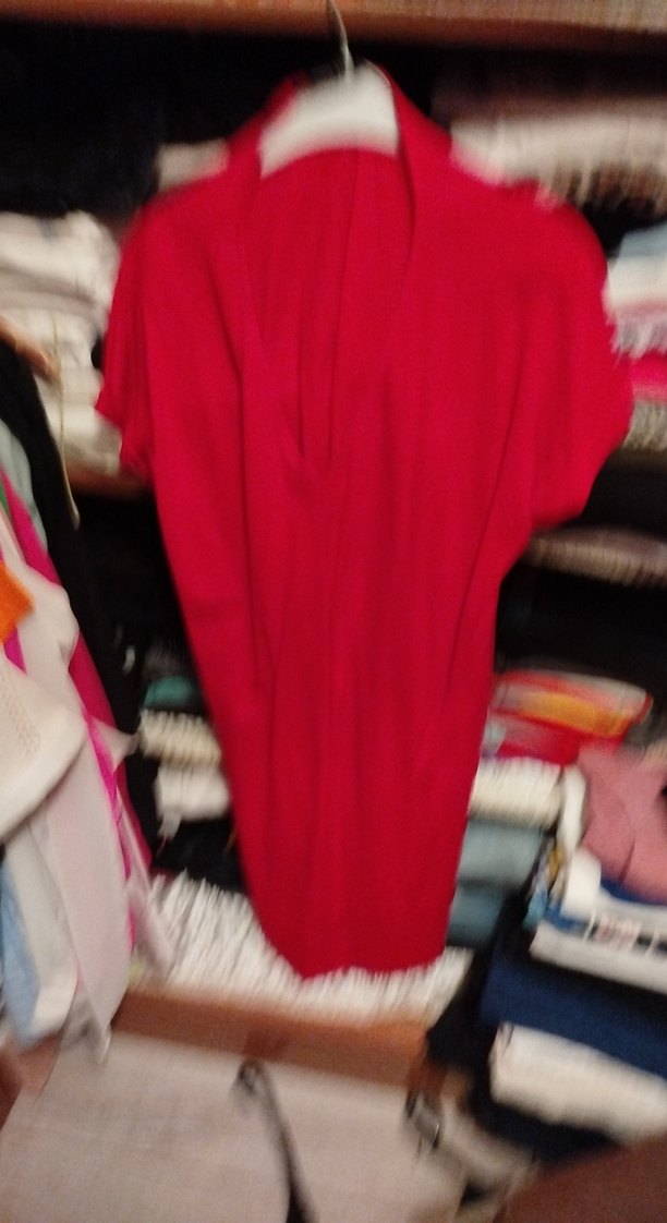 Kırmızı V Yakalı Tunik - Görsel 4