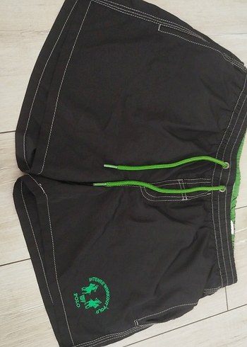 Fermuarlı Siyah Mini Erkek Deniz Şortu - Görsel 2