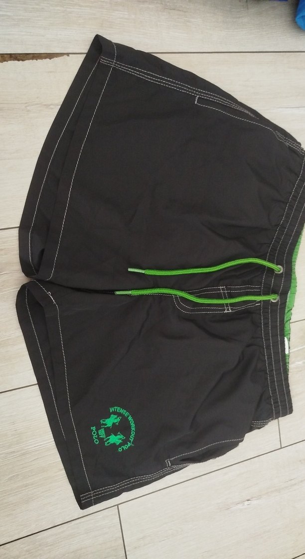 Fermuarlı Siyah Mini Erkek Deniz Şortu - Görsel 2