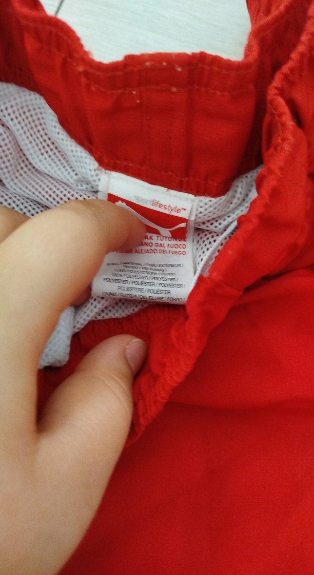 Kırmızı Pamuklu Elastik Bel Spor Şort - Görsel 3