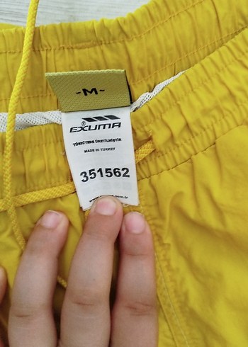 Erkek Sarı Mini Rahat Kesim Deniz Şortu - Görsel 3