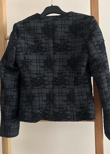 Kadın Siyah Mini İş Ofis Ceket - Görsel 3