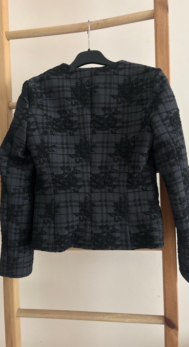 Kadın Siyah Mini İş Ofis Ceket - Görsel 3