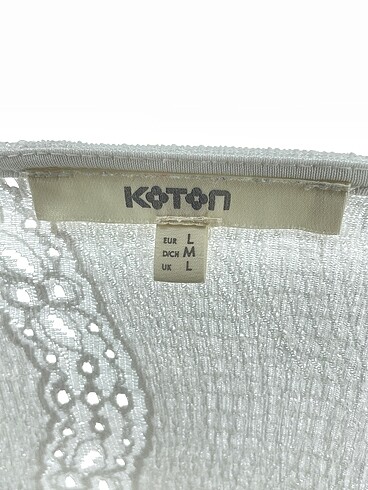l Beden beyaz Renk Koton Bluz %70 İndirimli.