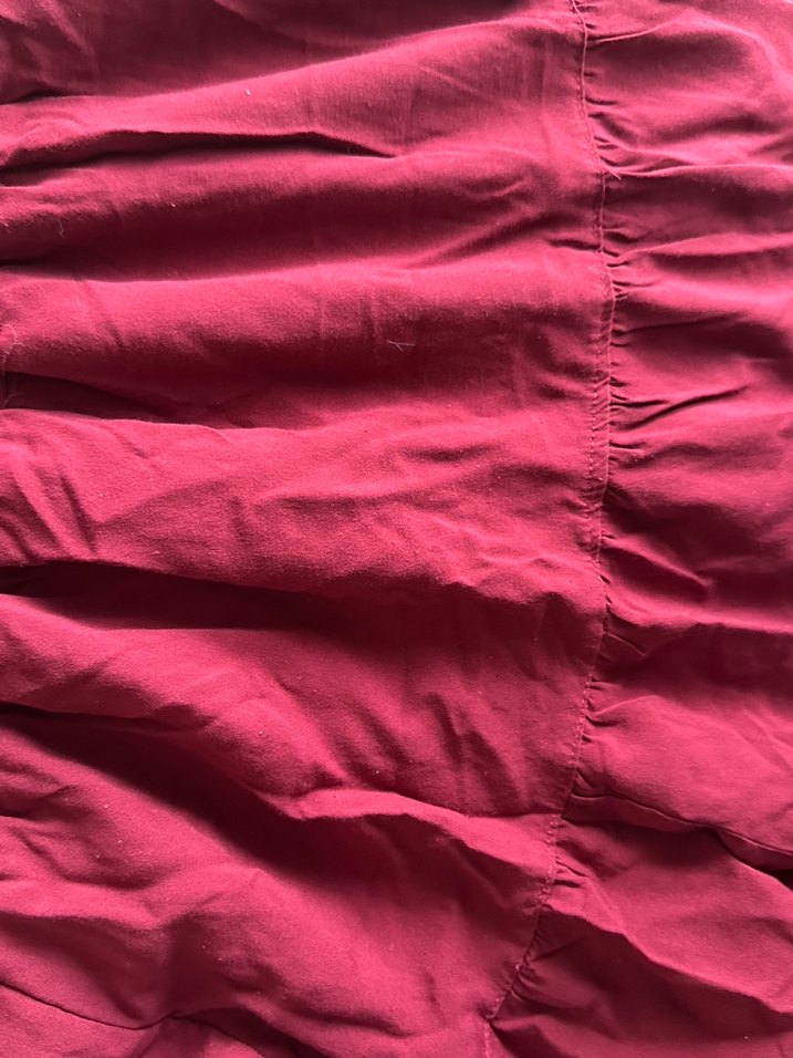 Kırmızı Bohem Uzun Keten Etek - Görsel 4