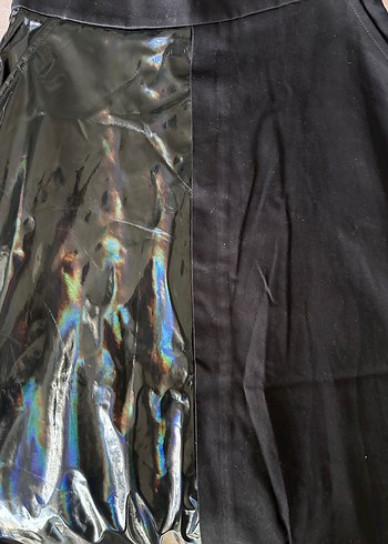 Siyah Drapeli Uzun Kadın Etek - Görsel 3