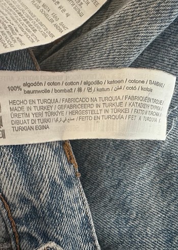 Düğmeli wide leg Kadın Kot Pantolon - Görsel 7