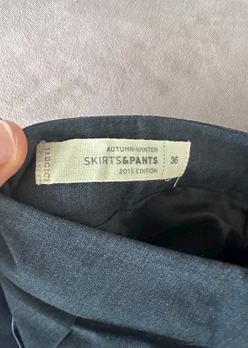 Gri Pilili Midi Kadın Etek - Görsel 4