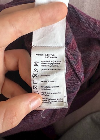 Bordo Boğazlı Triko Kadın Kazak - Görsel 5