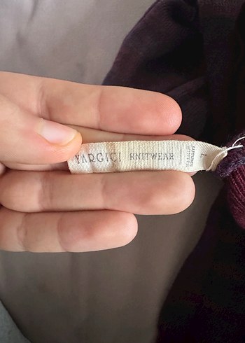 Bordo Boğazlı Triko Kadın Kazak - Görsel 4