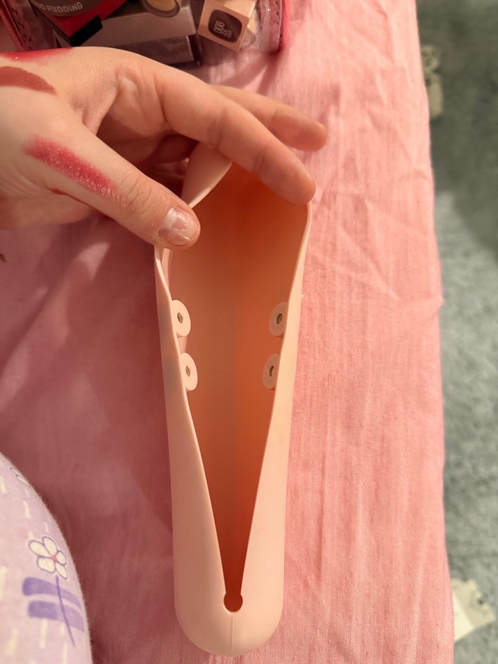 Kadınlar için Pudra Pembe fırça Kutusu - Görsel 3