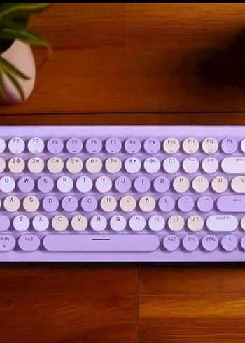 Diğer Pastel Mor Renkli Kablolu Klavye